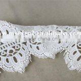 100 % Polyester New Fancy Embroidery Lace Trim,scallop Lace Trim, Eyelash Crochet Lace Trim in White thumbnail-3