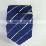 Men's Blue/white 100% Silk Tie With Diagonal Strip Design thumbnail-2
