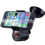 Car Kit Wireless FM Transmitter With Car Mount Phone Holder Support Speaker Handsfree Calling For Phone thumbnail-3