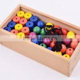 Froebel Gabe Jun 1 Wooden Kids Toys Box Teaching Tools Learning Educational Preschool Training Colorful Beads thumbnail-2