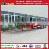 China New 40T 3 Axle Drop Deck Trailer for Container Transport thumbnail-5