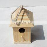 New Unfinished Wooden Bird House thumbnail-6