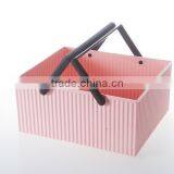 Cy268 Decorative Plastic Home Office Storage Boxes Desktop Basket Organizer Handle Bathroom Kitchen Home Office Tidy Box thumbnail-5