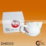 Custom Logo White Ceramic Eco Friendly Tea Kettle thumbnail-2