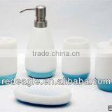 5 Pcs White Marble Look Polyresin Bath Room Accessories thumbnail-1