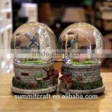 3d Resin Base Funny Custom Made Snow Globe Glass Snow Ball