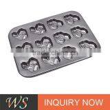 12 Cups Rabbit Shape Cake Pan thumbnail-1