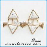 Fashion Women Green Turquoise Earrings Double Side Stud Earrings Jewelry thumbnail-4