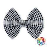 Sweet Little Girls Hair Accessories Orange Grid Hair Bow for Kids thumbnail-4