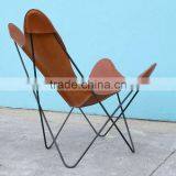 High Quality Anti-brown Leather Butterfly Chair thumbnail-3