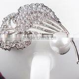 China Latest Fashion Wedding Wholesale Crystal Poppy Pin Rhinestone Brooch thumbnail-2