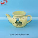 Good Sales With Rabbit Hollow Out Teapot Shape Essential Oil Diffuser, Ceramic Aroma Diffuser thumbnail-1