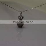 11-12mm TahitIan Black Pearls Pendant thumbnail-1