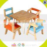 Wholesale Square Table and Chair Wooden School Furniture Cheap Square Table and Chair Furniture Suppliers W08G211 thumbnail-6