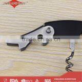 Black Plastic Corkscrew Wine Opener With Knife thumbnail-5