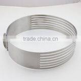 Adjustable Stainless Steel Layer Cake Slicer Kit Mousse Cake Ring Mold thumbnail-4