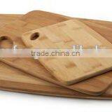 2017 Wohlesale 3pcs Bamboo Cutting Board Set With Hole
