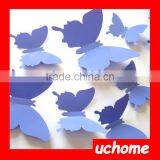 UCHOME 12pc/set 3D Mirror Butterfly Decorative Wall Sticker Custom Design Stickers thumbnail-5