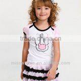 Summer s Kids Clothing Sets OEM Children Clothes Girls Boutique Clothing Kids Clothes Sets T-shirt With Girl Shirt thumbnail-1