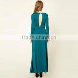 2017 Women Latest Round Neck Maxi Dresses Long Twist HSm9154 thumbnail-3