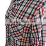 White With Multi-Colour Tartan Plaid Soft Point Collar and Box Pleated Back Yoke Button Down Long Shirt thumbnail-4
