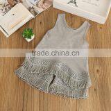 2017 Wholesale Kids Girl Fringed Clothing Short Sets for Summer thumbnail-1