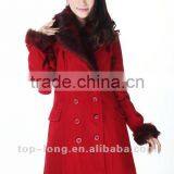 2012 Women Winter Coat of Clothing Fashion Textile Stock thumbnail-1