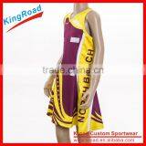 Pro Team Custom Netball Jersey Custom Sublimation Basketball Jersey Netball Dresses thumbnail-2