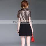 Maxnegio Top Fashion Girl t Shirt Mirror Work Golden Colour Designs Blouse thumbnail-2