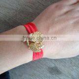 Gold Ocean Theme Charm Elastic Fabric Knot Bracelet Ribbon Hair Ties Ponytail Holder Knotted Hair Ties Yoga Hair Ties thumbnail-1