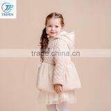 2017 Girls Winter Hoodie Jacket With Paillette Decorated Children Clothes With Puff Hem thumbnail-3