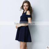 2016 Hot Selling Europe Style Lady One Piece Dress Pure Color Knitting Dress thumbnail-2