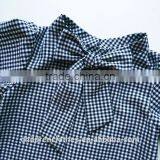 Unique Design Handmade Bow Tie Black and White Plaid T-shirt thumbnail-3