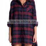 Light Red Plaid Custom Flannel Shirt for Men thumbnail-3