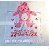 Eco-friendly Custom 100 Cotton Velour Printed Kids Hooded Poncho Towel , Beach Towel Poncho thumbnail-1