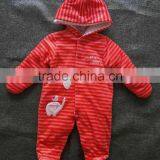 Factory Price Excellent Quality Cotton Winter Girls Clothes Yarn Dye Stripe Long Sleeve Baby Romper thumbnail-1