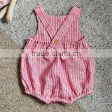 Baby Romper Linen Fabric Jumpsiut Soild Colors Newborn Baby Wear Clothes thumbnail-4