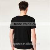 High Quality V-neck T-shirt Organic Cotton Mens With Custom Garment Manufacturer thumbnail-2