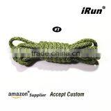 Regular Rope Variegated Pattern Shoelaces for Runners Shoes - Custom Packaging Regular Laces With Plastic Tips - White / Black thumbnail-2