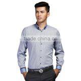 Double Collar Shirt With Woven Tape Decoration Cuff Check Design Non Iron Shirt thumbnail-2