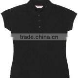 100% Pique Cotton Women Classic Solid Color Blank Polo T-shirts for Printing thumbnail-3