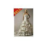 Ball Gown Strapless Stack up Wedding Dresses With Lace up for Bride thumbnail-1
