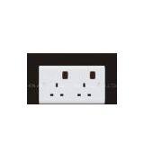 2*3P PC/ABS British Switch Electrical Wall Socket With Neon Expoted to DUBAI thumbnail-1