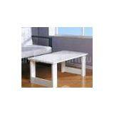 White Kitchen Rectangle Dining Table , Contemporary Dining Room Desk Furniture DX-EX07