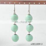 2017 Bon Bon Style Thread Wrapped Ball Drop Earrings thumbnail-6