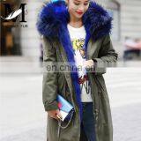 2016 Fashion Camouflage Fox Fur Parka Coat With Big Szie Raccoon Fur Clloar Winter Jackets For Ladies thumbnail-4