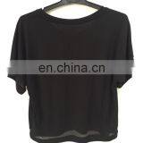 2017 Summer Mesh Cloth Splicing Printing Round Neck T-shirt thumbnail-2