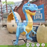Fiberglass Cartoon Statue Dinosaur King for Amusement Park