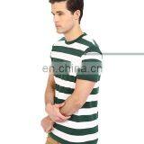 180 Grams 100% Cotton Men Custom Logo Tshirts Stripe Design thumbnail-3