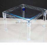 New clear square shape transparent acrylic coffee table clear acrylic table and chairs table acrylic